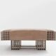 Large ottoman bench by Carla Sozzani in Milan, mohair velvet, 1990