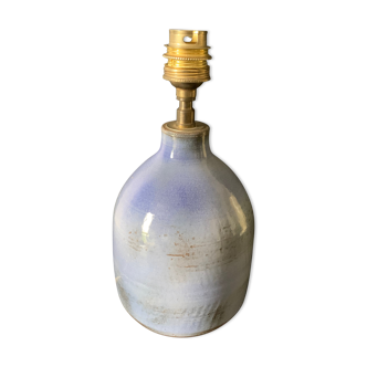 Blue enamelled sandstone lamp foot