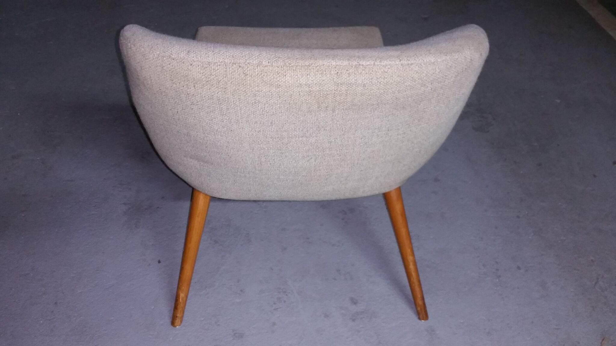 50s 60s beige low chair