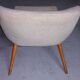 50s 60s beige low chair