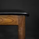 Mid-century modern vintage teak and vinyl dining chairs, 1960s, set of 4.