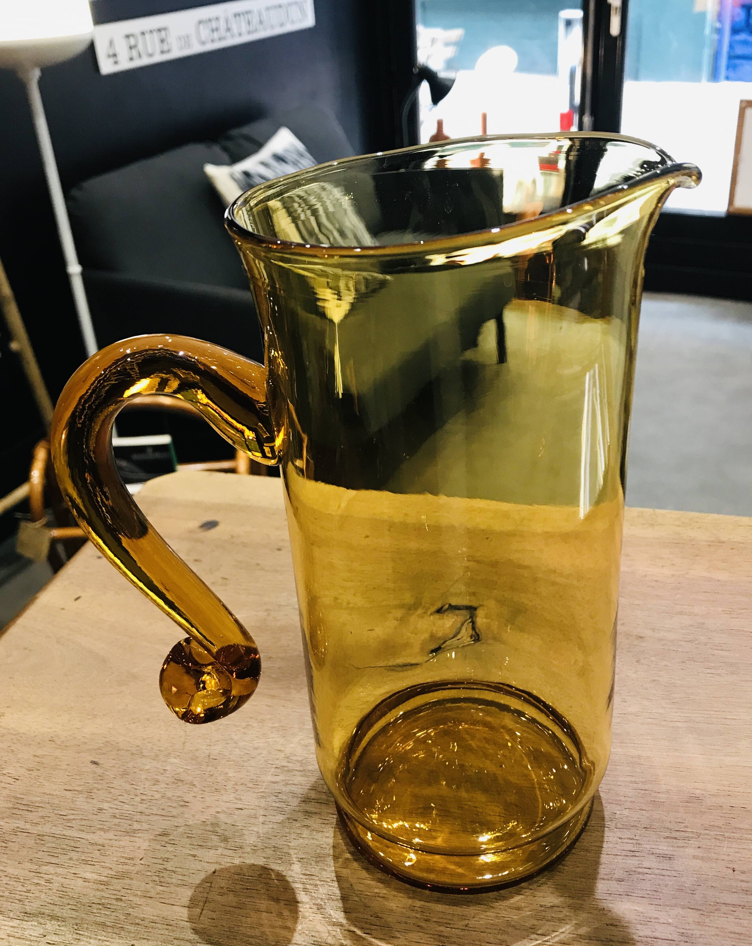 Blown glass pitcher Poland