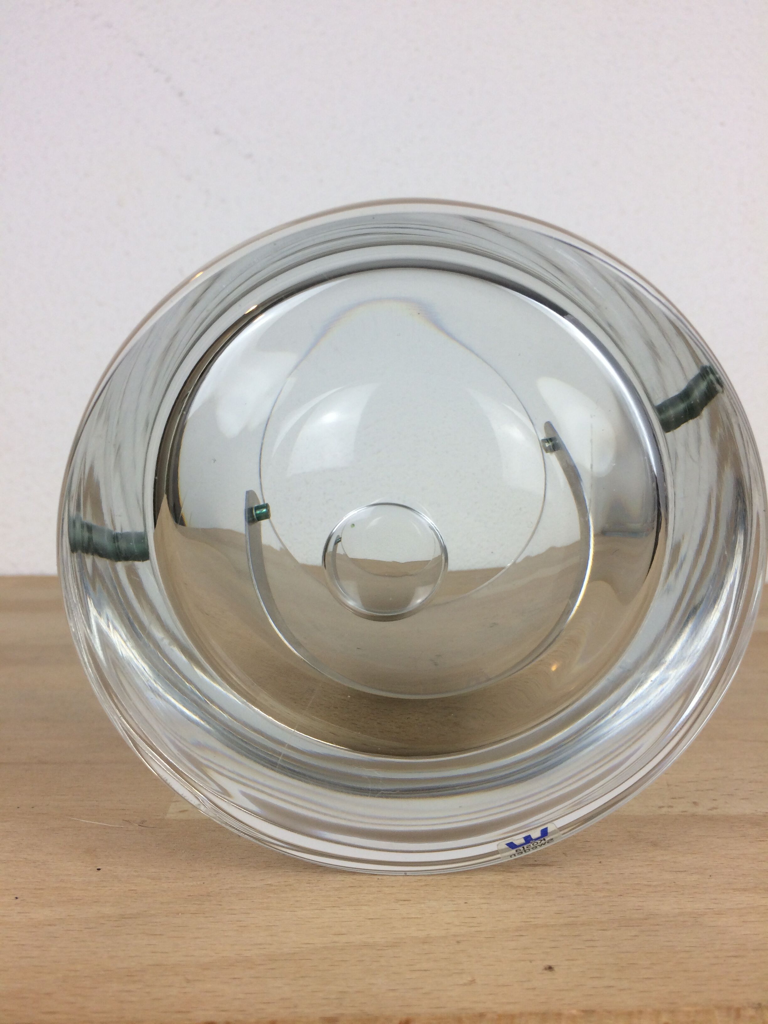 Crystal ice bucket by Vicke Lindstrand for Kosta Sweden, Pippi model