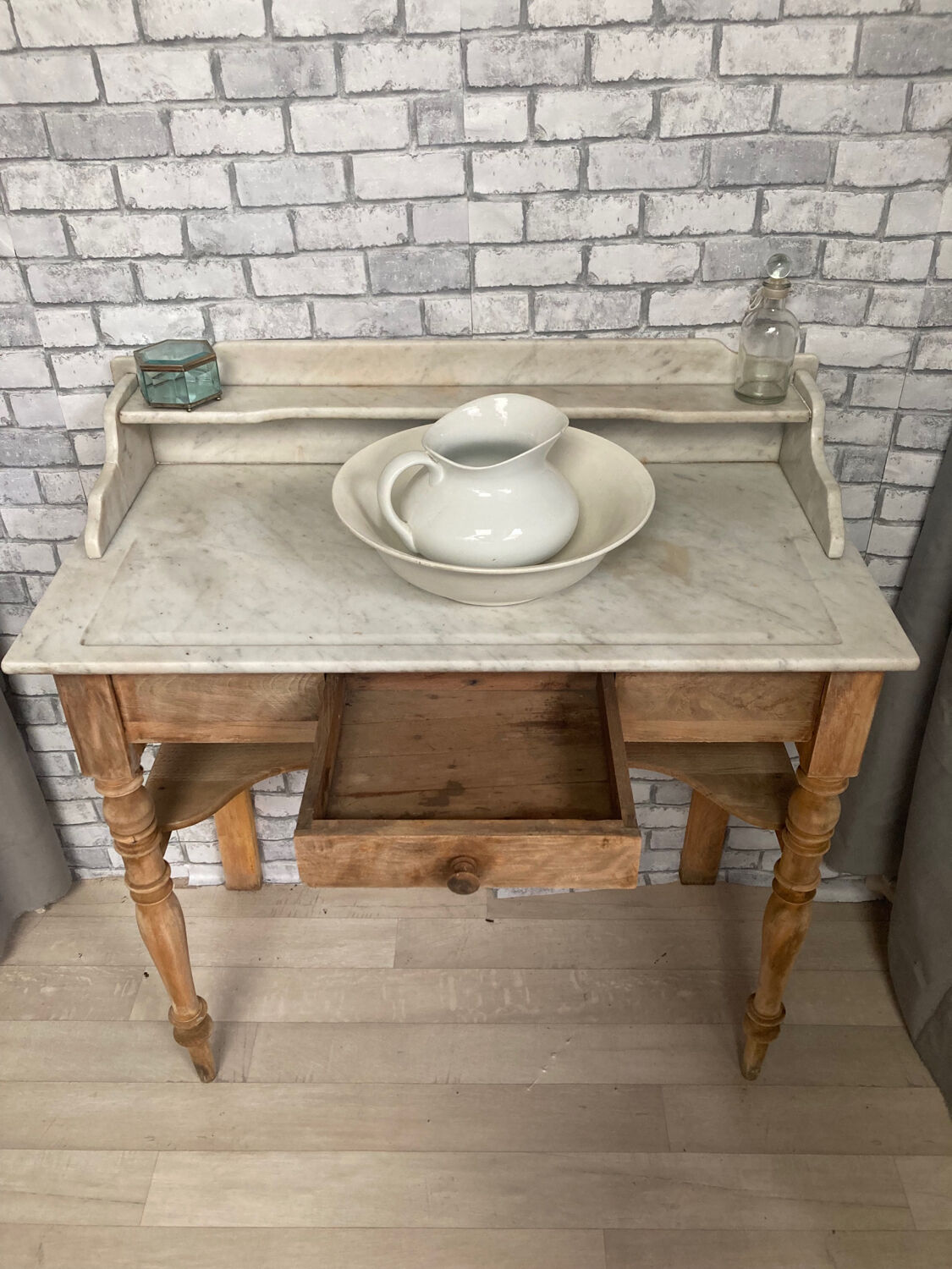 Antique marble toilet table