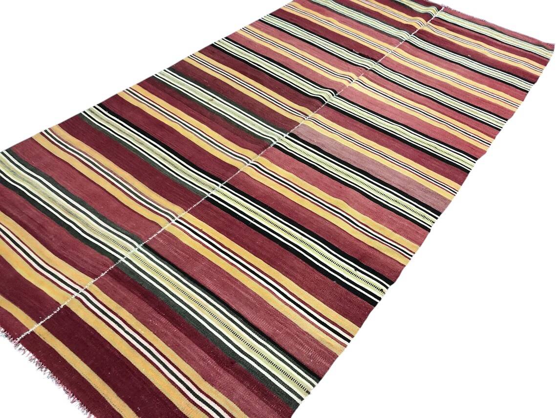 Neutral Oushak Floor Kilim Rug