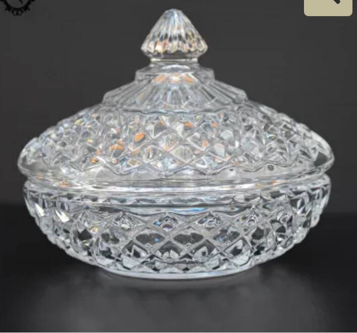 Bonbonnière, sugar bowl Crystal d'Arques