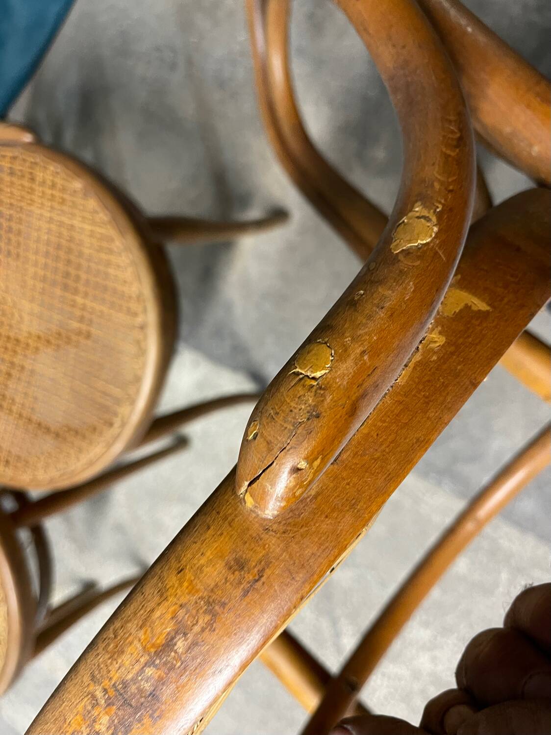 4 chaises thonet n 19 de bistrot bois courbé