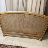 Vintage sofa in cannage and wood 1960