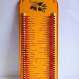 Vintage Provençal sheet metal commission list organizer