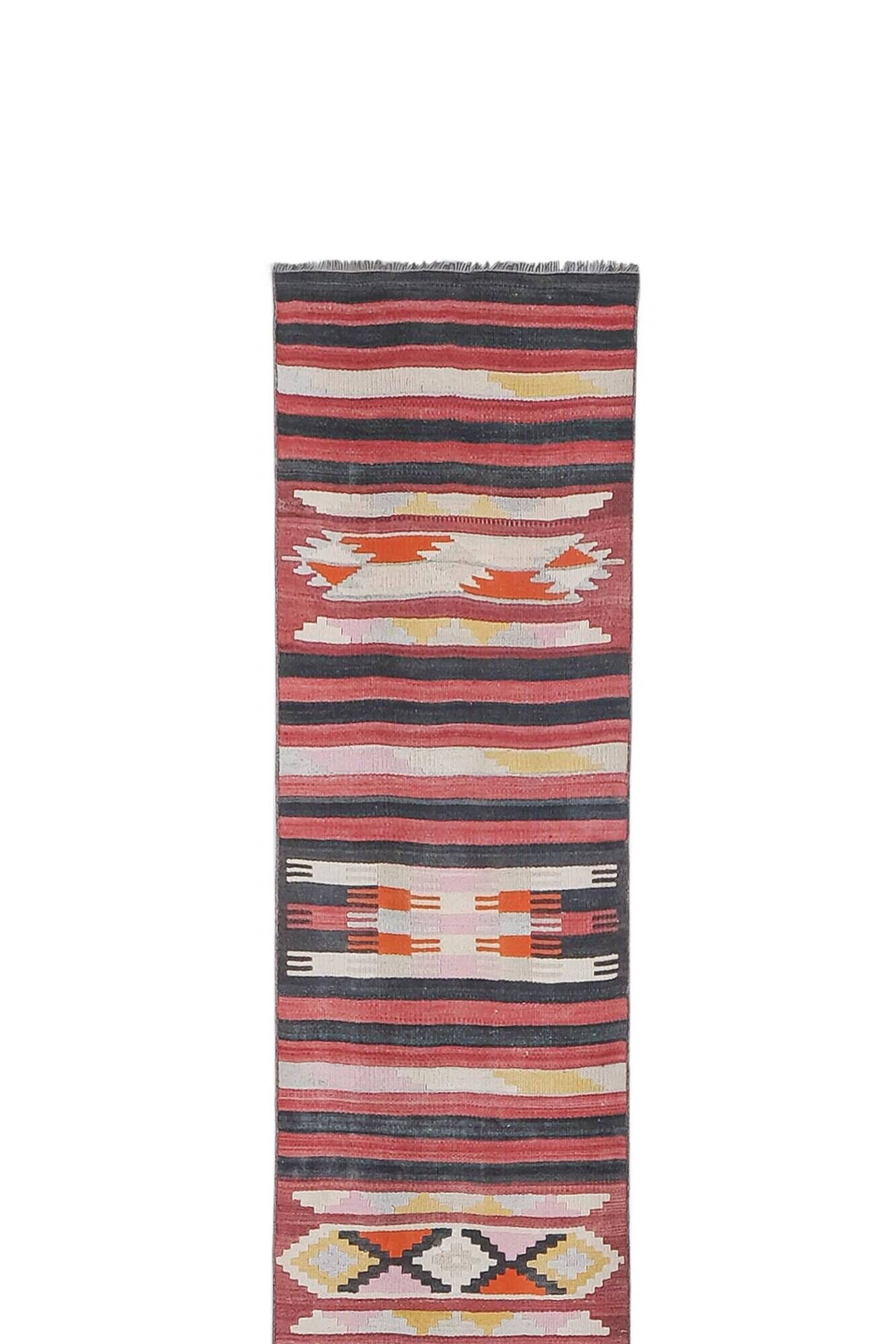 Vintage Turkish hallway rug 70x680 cm