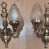 Paire d'appliques murales antiques de style Rococo
