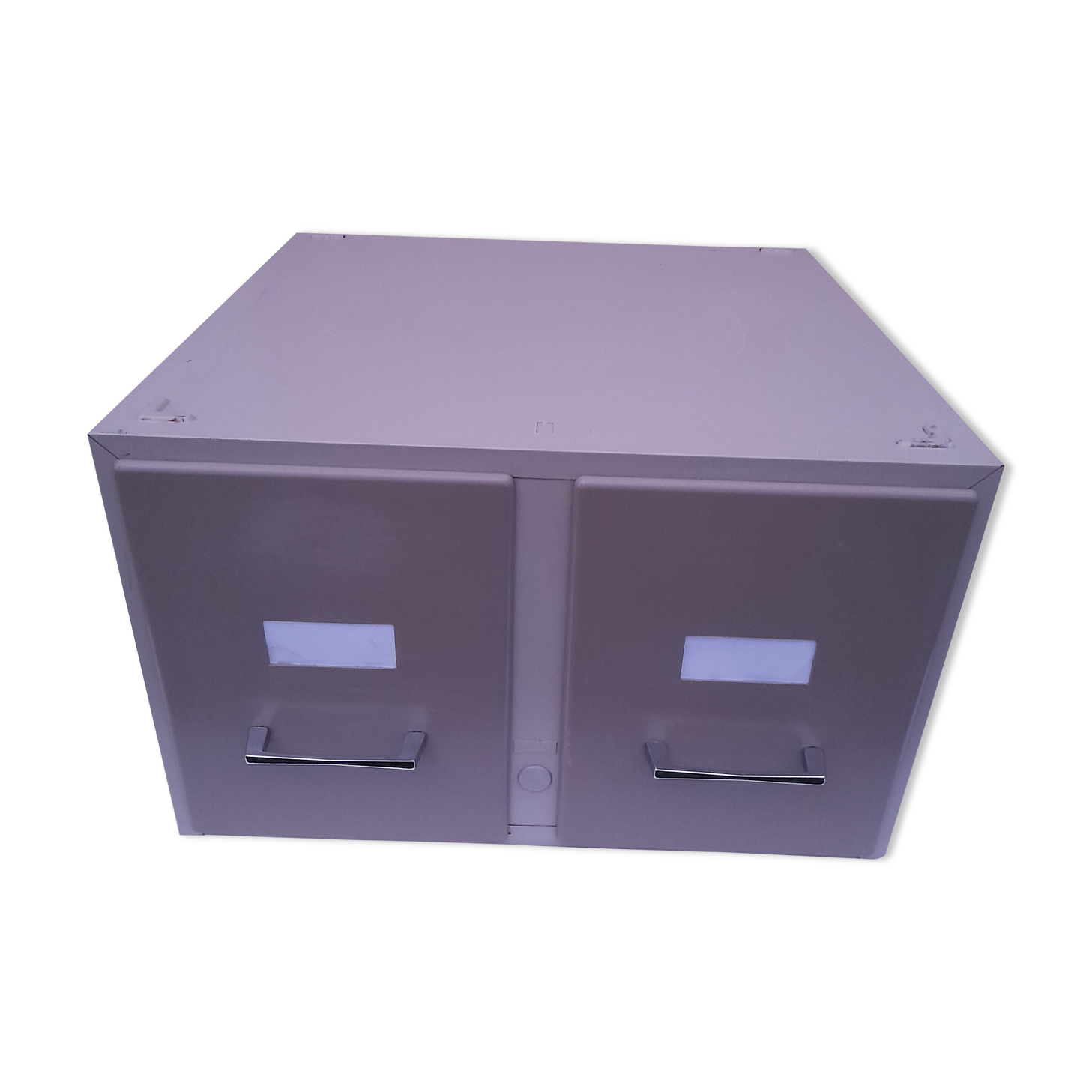 Metal cabinet 2 drawers industrial loft 70s