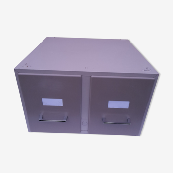 Metal cabinet 2 drawers industrial loft 70s