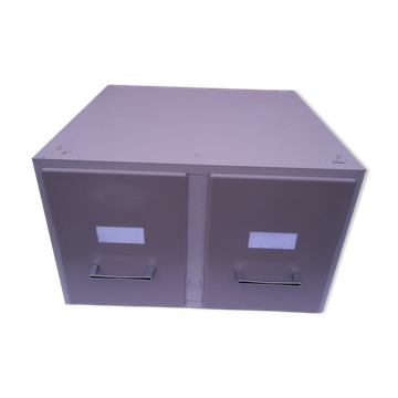 Metal cabinet 2 drawers industrial loft 70s