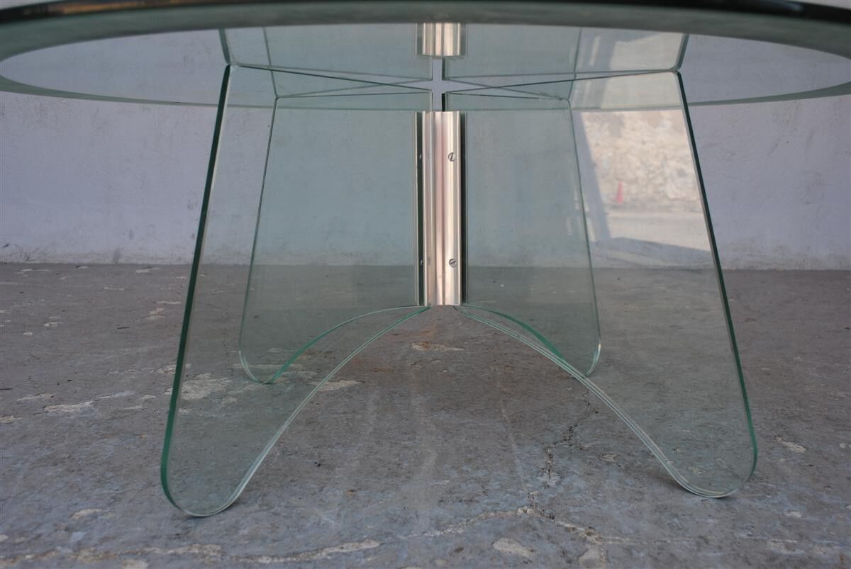 Roundtable low 80s vintage in glass and plexiglass
