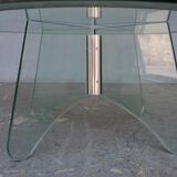 Roundtable low 80s vintage in glass and plexiglass