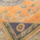 6x9 Pumpkin Orange Turkish Vintage Rug, 187x271 Cm