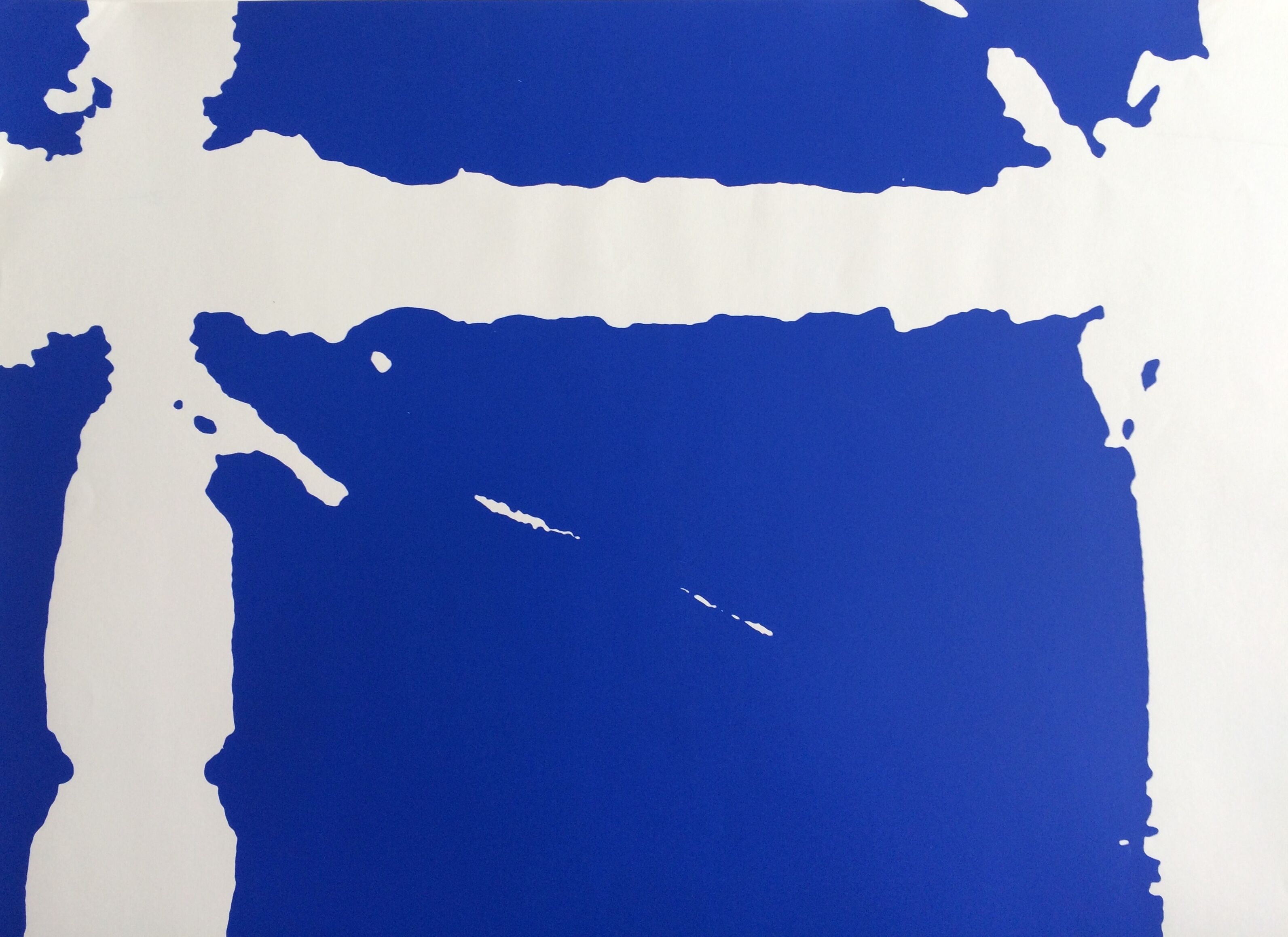 Simon Hantaï, Centre d'art de Flaine, 1984. Original poster in screen print (large format)