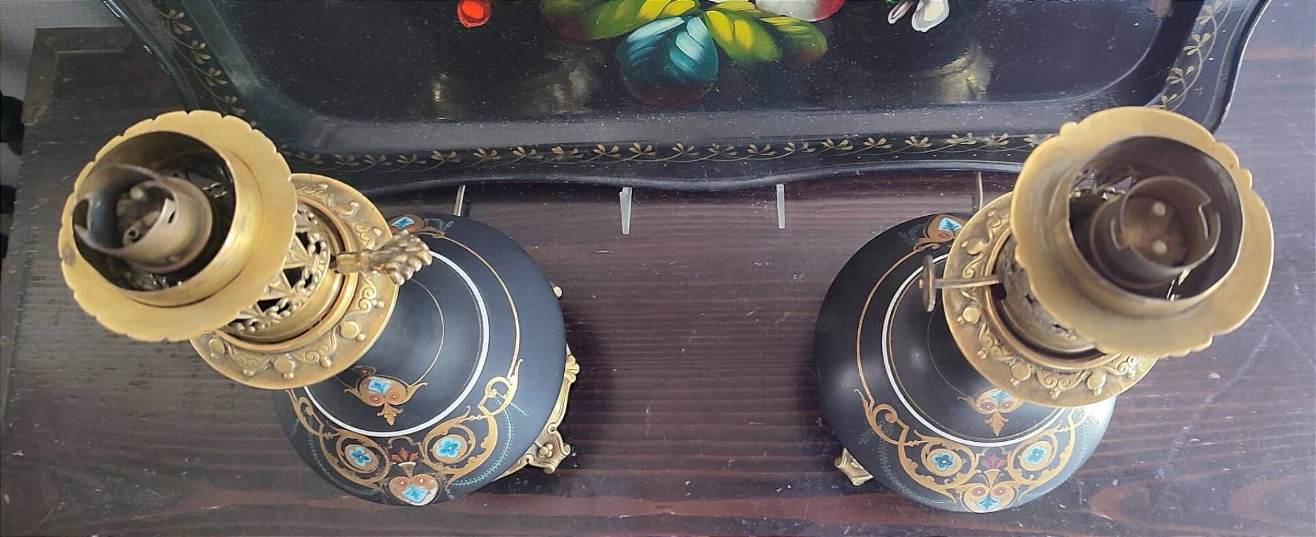Pair of Napoleon III lamps
