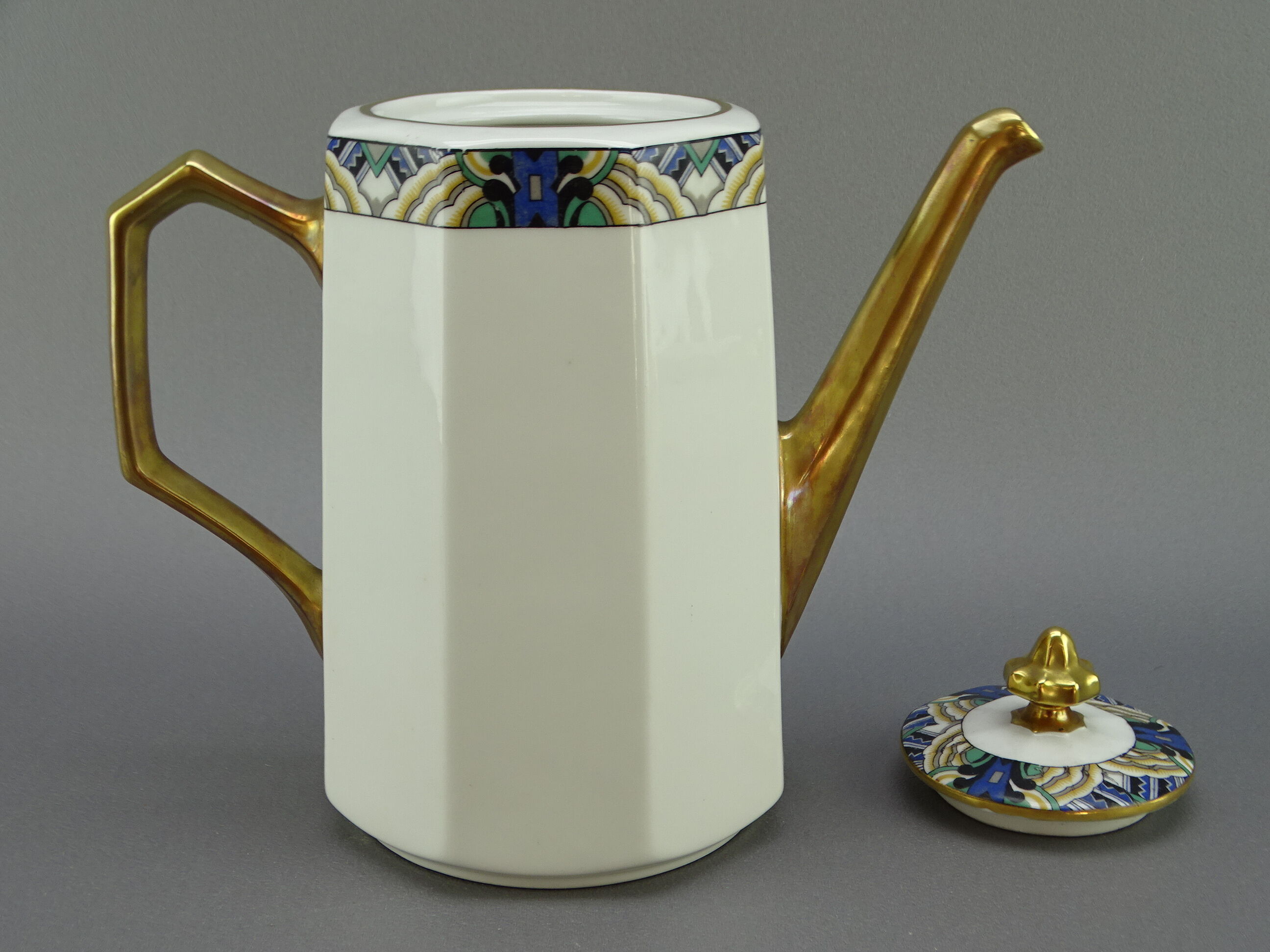 Vintage Limoges porcelain coffee service Atelier Descotte. Redrink . Barranger