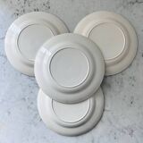 Service de 4 assiettes à carreaux