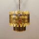 Brutalist hanging lamp, type 6399 in oxidised brass by Svend Aage Holm Sørensen Denmark