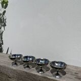 4 stainless steel cups 1970