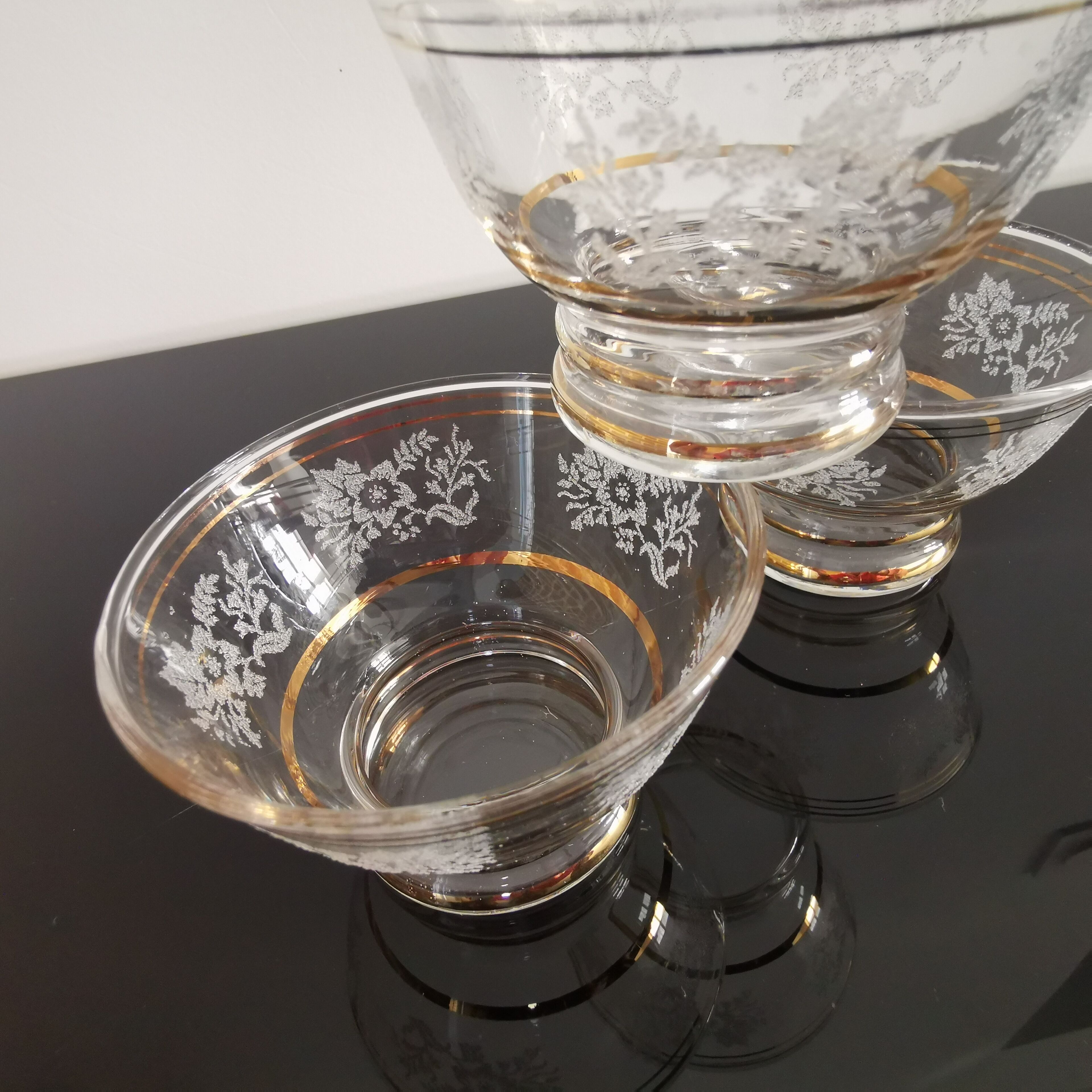 Retro art deco style digestive glasses/cocktails