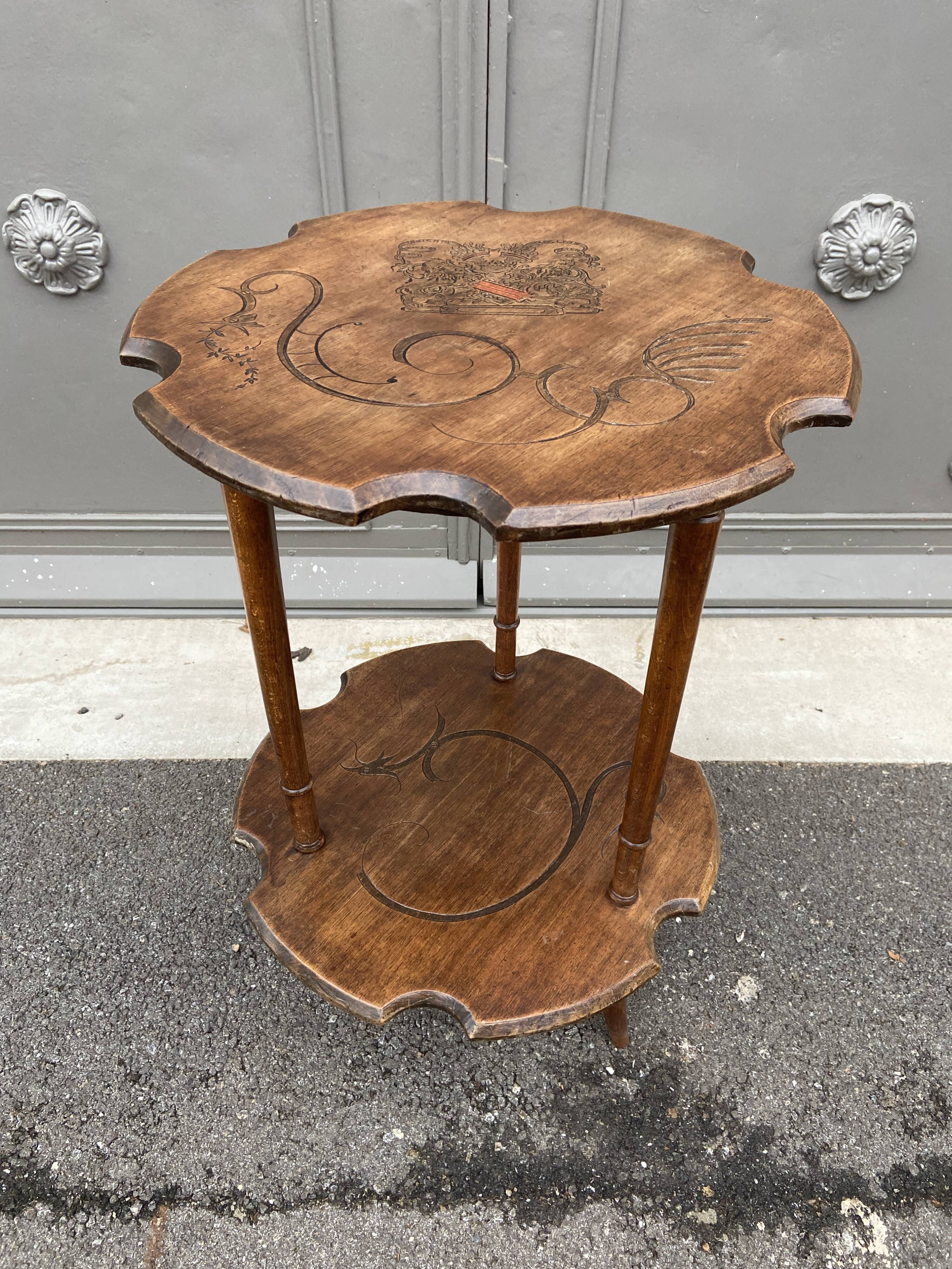 Console harness Art Nouveau Jugendstil walnut 1900