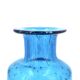 Blue bubbled glass carafe from Portieux, 1970s