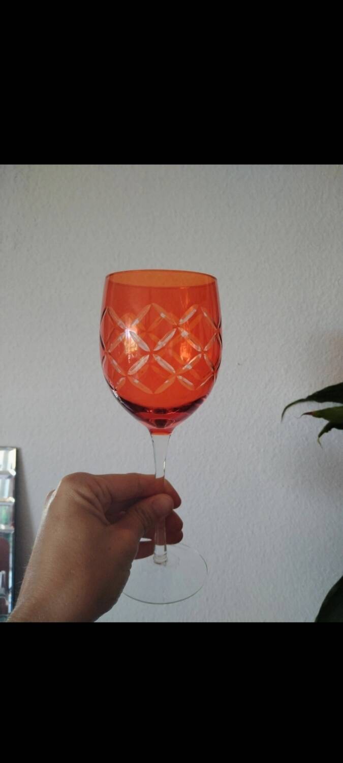 Crystal stemmed glasses