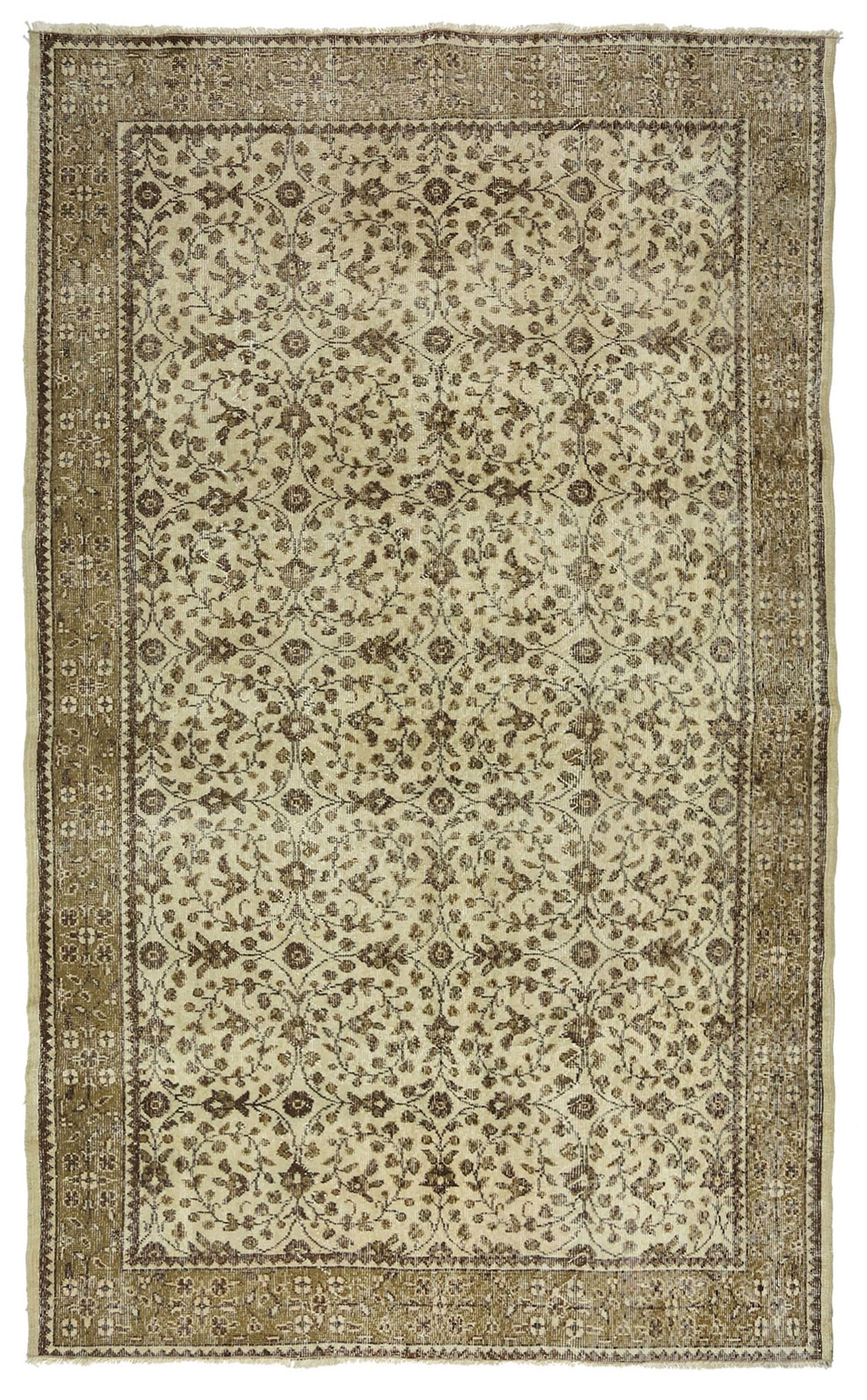 One-of-a-kind turkish handwoven vintage rug - rustic vintage charm 272x 166 cm