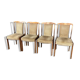 Set of 4 vintage wooden dining chairs 60s