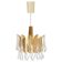 Palwa ceiling light by Palme & Walter, gilded brass and glass, Germany, 1970s.