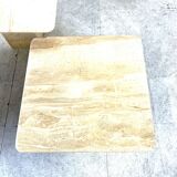 Vintage travertine nesting tables or side tables, 1970s