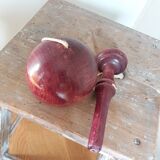 Bilboquet ancien bois lasuré prune violet