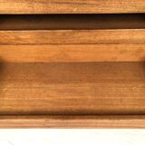 Low rocaille style sideboard in cream lacquered wood, circa 1900