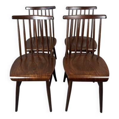 4 chaises à broche Ilmari Tapiovaara (Finlande)