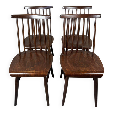 4x spindle chairs Ilmari Tapiovaara (Finland)
