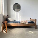 Brutalist Aranjou elm bed