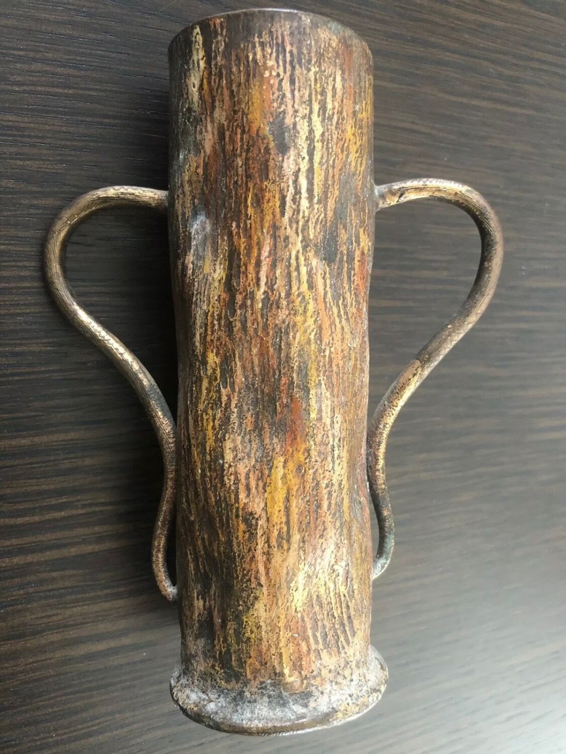 Vase à l'abeille, dinanderie Auguste Klein 1900