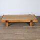 Table basse japonaise vintage en bois et jonc de mer, Japon, 1960