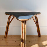 Black rattan table