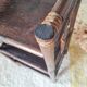 Small antique library in varnished dark oak rattan.
