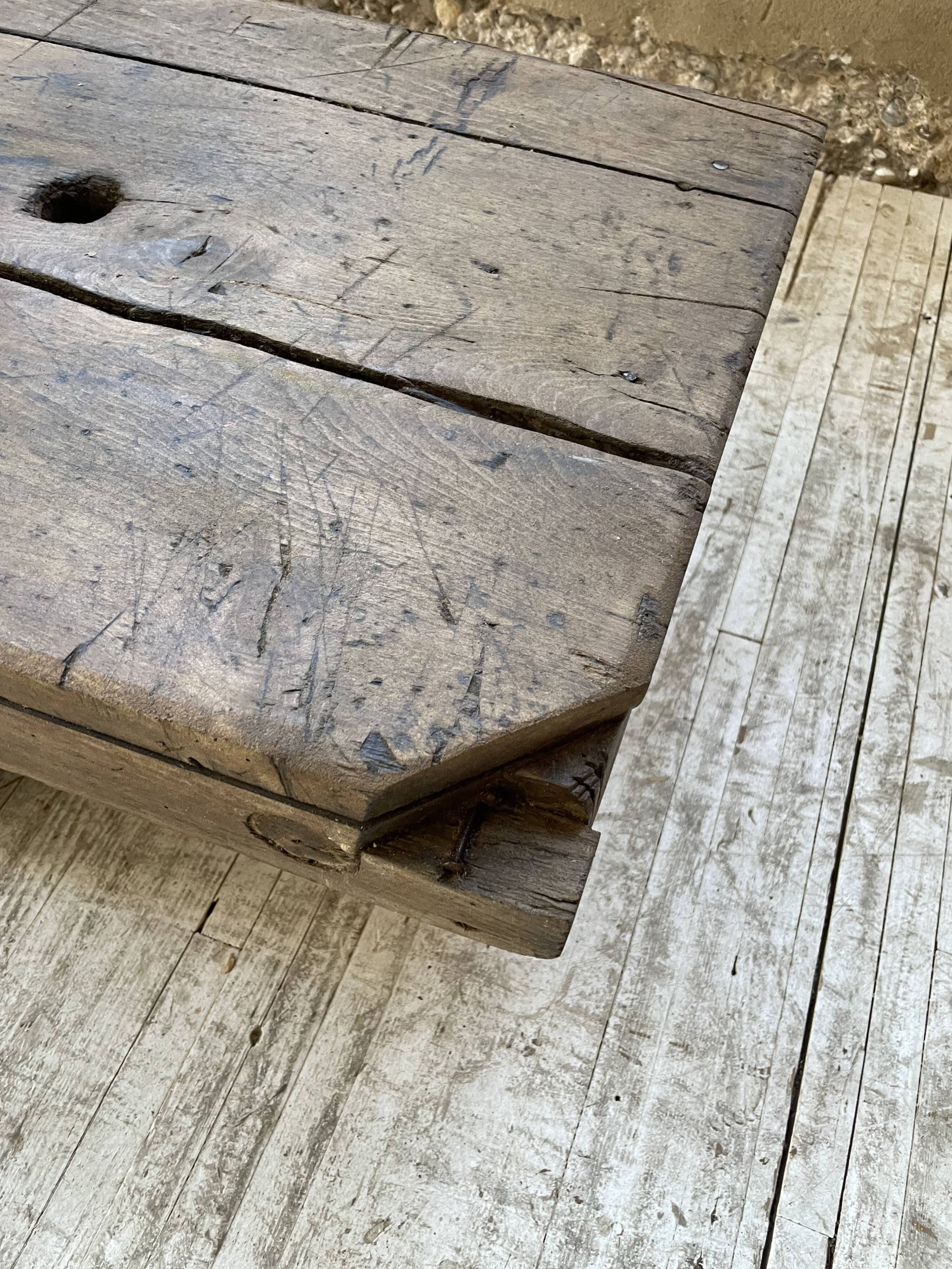 Workbench bench coffee table solid oak XXL