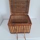 Vintage wicker suitcase