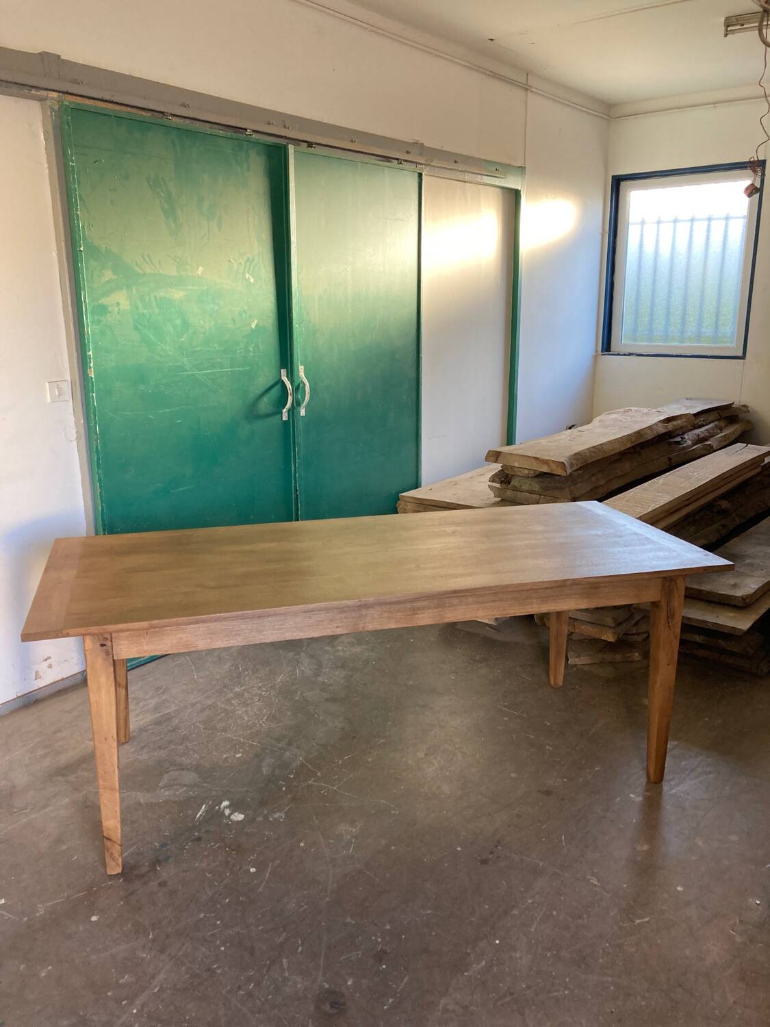 Solid oak farm table