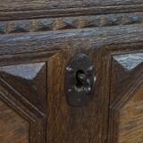 Antique 17th-Century Chest/Bench with an Original Working Lock