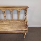 Patinated church pew
