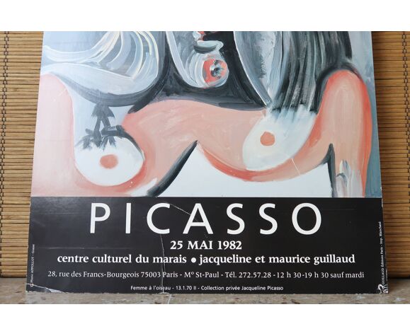 Affiche cartonnée, Picasso, Centre culturel du Marais, années 80